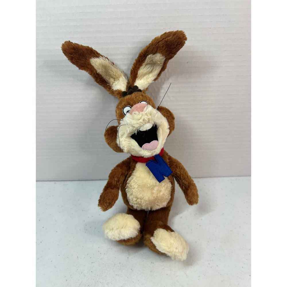 Vintage Nestle Nesquik Bunny Plush Rabbit Mascot Brown Stuffed Animal 13 Inch